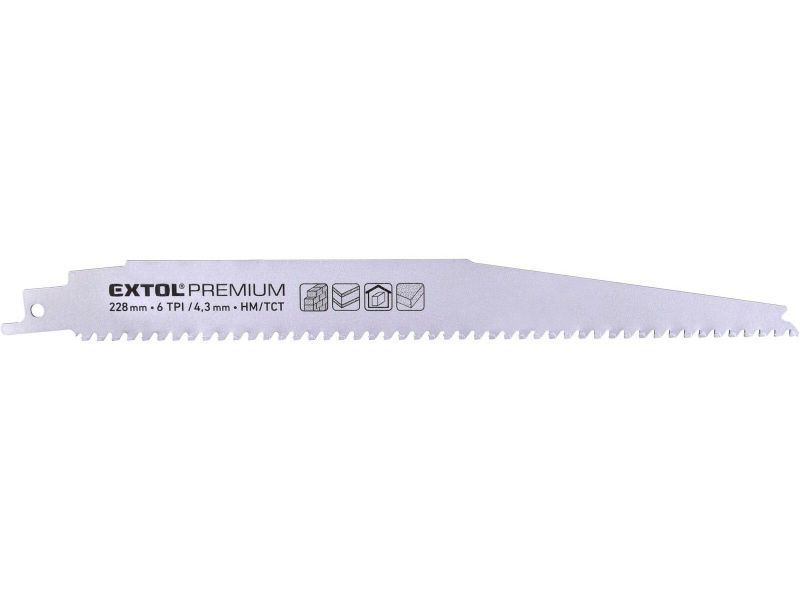 Plátek do pily ocasky s SK zuby, 228x24x1,25mm EXTOL-PREMIUM