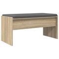 vidaXL Predsieňová lavica s vankúšom Sonoma dub 83 x 38 x 40 cm