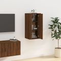 vidaXL Nástenná TV skrinka hnedý dub 40x34,5x80 cm