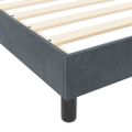 vidaXL Posteľ s pružinovým rámom Tmavo šedá 90 x 190 cm Zamat