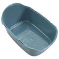 vidaXL Toaleta pre mačky s krytom biela a modrá 56x40x40 cm PP