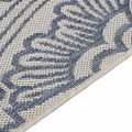 vidaXL Vonkajší koberec s plochým tkaním 80x250 cm modrý vzorovaný