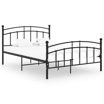 vidaXL Posteľný rám čierny kovový 200x200 cm