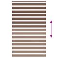 vidaXL Zebra roleta hnedá 140x230 cm šírka látky 135,9 cm polyester