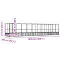 vidaXL Voliéra s nadstavcom strieborná 1039x207x212 cm oceľ