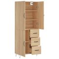 vidaXL Vysoká skrinka dub sonoma 69,5x34x180 cm spracované drevo