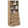 vidaXL Highboard 2 ks Remeselný dub 69,5 x 34 x 180 cm