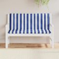 vidaXL Podložky na záhradnú lavičku 2 ks modro-biele 120x50x7cm látka