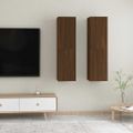 vidaXL Nástenné TV skrinky 2 ks hnedý dub 30,5x30x110 cm
