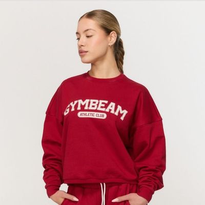 Dámska mikina Varsity Red - GymBeam, veľkosť XS