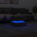 vidaXL Konferenčný stolík s LED svetlami betónovosivý 50x50x40 cm