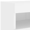 vidaXL TV nástenné skrinky s LED svetlami 2 ks biele 80x30x40 cm