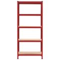 vidaXL Úložná polica červená 80x40x180 cm oceľ a MDF