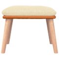 vidaXL Podnožka krémová 45x29,5x35 cm látka a umelá koža