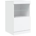vidaXL Komoda s LED svetlami biela 123x37x67 cm