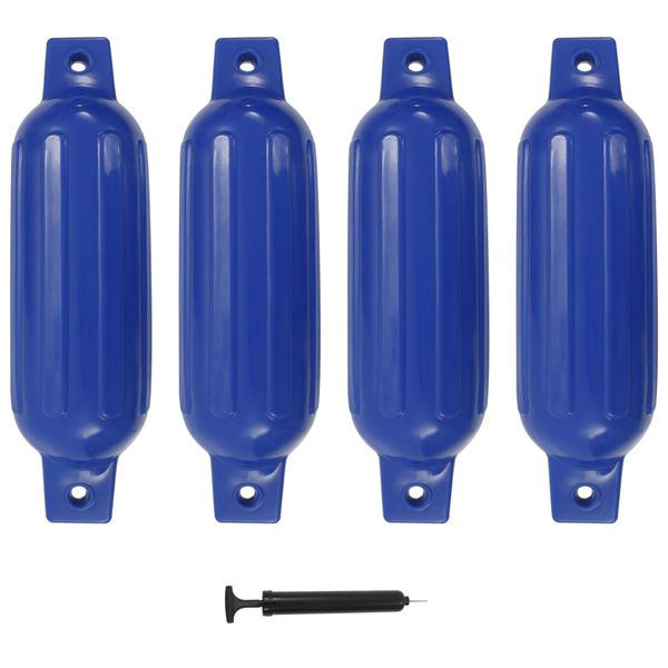 vidaXL Lodný nárazník 4 ks, modrý 41x11,5 cm, PVC