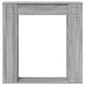 vidaXL Rám krbu Sivý Sonoma 100 x 20 x 100 cm Kompozitné drevo