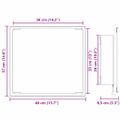 vidaXL Zrkadlo do kúpeľne s LED Dymová dub 40 x 37 x 8.5 cm