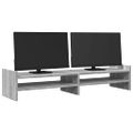 vidaXL Stojan na monitor sivý dub sonoma 100x27x20 cm kompozitné drevo