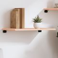 vidaXL Nástenná polica 60x30x2 cm neošetrený dubový masív