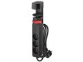 Predĺžovací kábel EMOS P1311PD 1,5m/3 zásuvky/vypínač/uchytenie na stôl/USB/čierny/PVC/1,5mm2