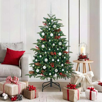 vidaXL Umelý vianočný stromček Zelená 150 cm PVC, kov a plast