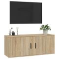 vidaXL Nástenná TV skrinka dub sonoma 100x34,5x40 cm