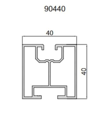 FVE Hliníkový montážny H profil 40x40mm, 2,2m, dĺžka 2200m pre kladivkovú skrutku (T) FVE Hliníkový montážní H profil 40x40mm, 2,2m, délka 2200m pro kladívkový šroub (T)