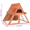 vidaXL Králikáreň 152x127x109,5 cm masívne jedľové drevo