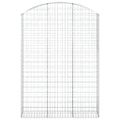 vidaXL Oblúkový gabionový kôš 150x30x200/220 cm pozinkované železo