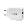TESLA Power Charger T220 - duálna rýchlonabíjačka 25 W PD 3.0/PPS (biela farba)