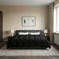 vidaXL Prikrývka na celý rok 200 x 200 cm 4 ročné obdobia Čierna