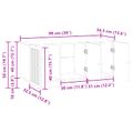vidaXL TV skrinka 99 x 34,5 x 50 cm Staré drevo Kompozitné drevo