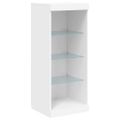vidaXL Komoda s LED svetlami biela 162x37x100 cm