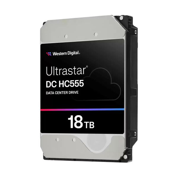 WD Ultrastar DC HC555/18TB/HDD/3.5"/SATA/7200 RPM/5R Pevný disk, 18TB, SATA 6Gb/s, 7200 RPM, 512MB cache, 3,5", HelioSeal, CMR, datové centrum, 24×7
