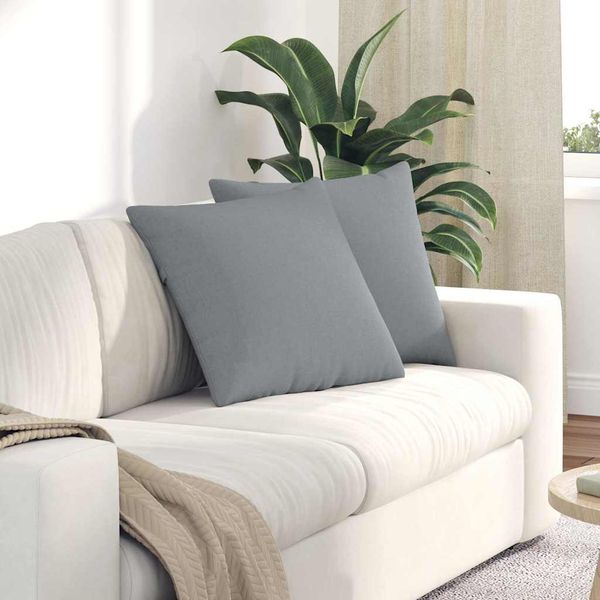 vidaXL Vankúše na pohovku 2 pcs Svetlosivá 50 x 50 cm látka