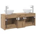 vidaXL Set kabinetov do kúpeľne 3 ks Dub artisan 49,5 x 41 x 64,5 cm
