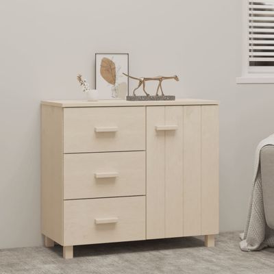 vidaXL Komoda HAMAR, medovo hnedá 90x40x80 cm, borovicový masív