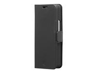 Puzdro s klopou pre mobilný telefón - lícová useň - čierna - pre Samsung Galaxy Z Fold4