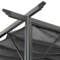 vidaXL Pergola so zaťahovacou strechou antracitová 3x3 m oceľ 180 g/m²