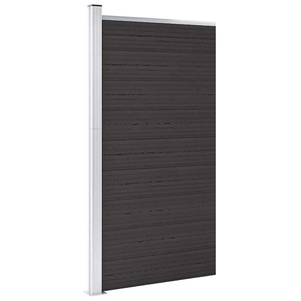 vidaXL Plotový panel WPC 95x186 cm čierny