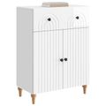 vidaXL Servírovacia skriňa Biela s vysokým leskom 66 x 34,5 x 90 cm