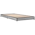 vidaXL Posteľný rám sivý sonoma 90x200 cm kompozitné drevo a kov