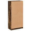 vidaXL Vysoká skrinka s dvierkami dymový dub 68x37x142cm kompoz. drevo