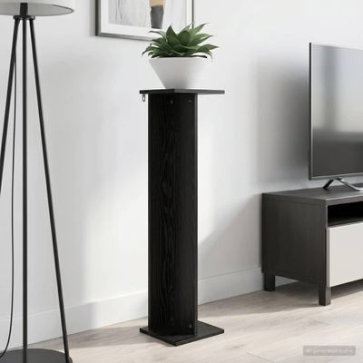 vidaXL Stojan na rastliny Čierny Dub 25 x 25,5 x 100,5 cm