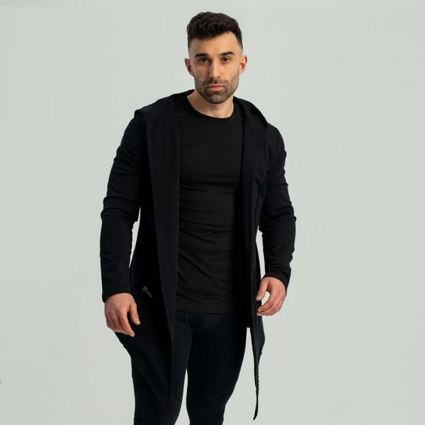 Kardigán s kapucňou čierny - STRIX, veľkosť XL, veľkosť oblečenia XL