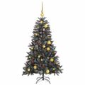 vidaXL Umelý vianočný stromček Zelená 120 cm PVC, plast a oceľ
