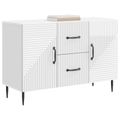vidaXL Servírovacia skriňa Biela s vysokým leskom 89 x 34,5 x 60 cm