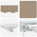 vidaXL Rám markízy Béžová 250 x 200 cm Polyester s PU povrchom