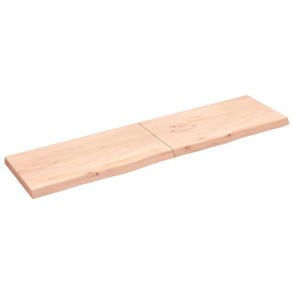 vidaXL Stolová doska 200x50x(2-6) cm, neošetrený dubový masív